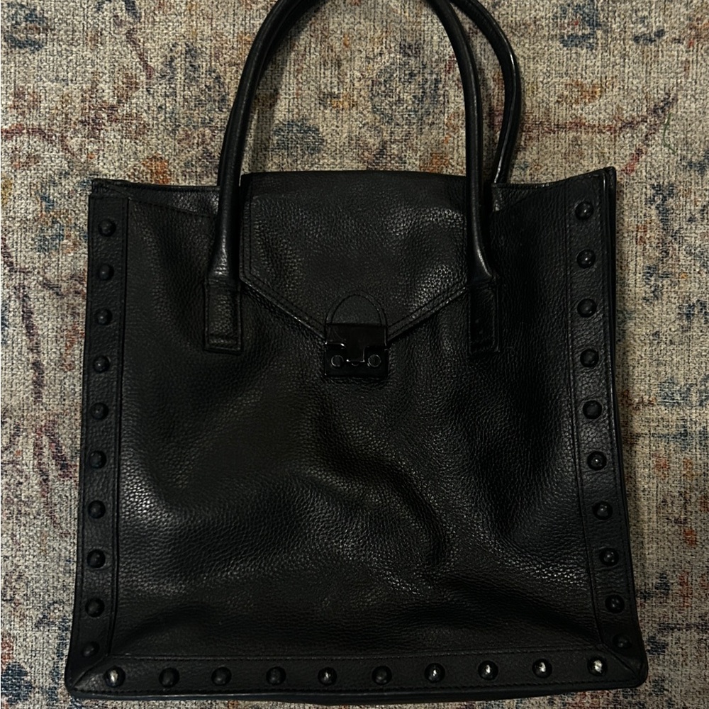 Loeffler Randall Studded Leather Tote Bag